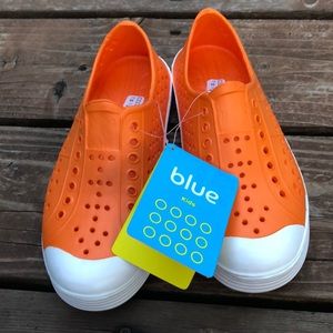 Kids Blue Slip On Waterproof Shoes